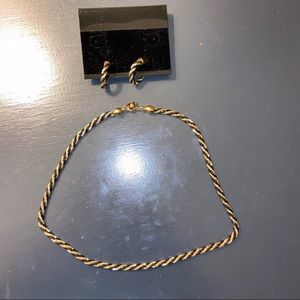 Trifari Necklace & Earring Set